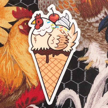 vanilla cone 2x1.5in ($3 USD)