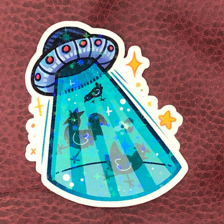 UFO sticker 2x2in ($3 USD)