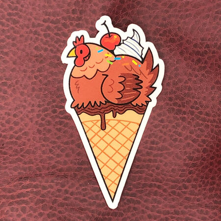 chocolate cone 2x1.5in ($3 USD)