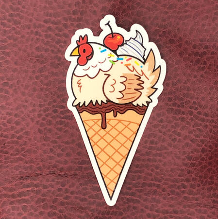 vanilla cone 2x1.5in ($3 USD)