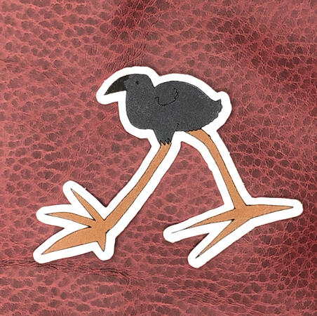 pukeko 2x2in ($3 USD)