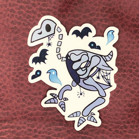 skeleton chicken 2x2in ($3 USD)
