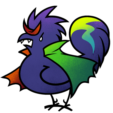 HALLOWEEN chicken vampire - ($3 USD)