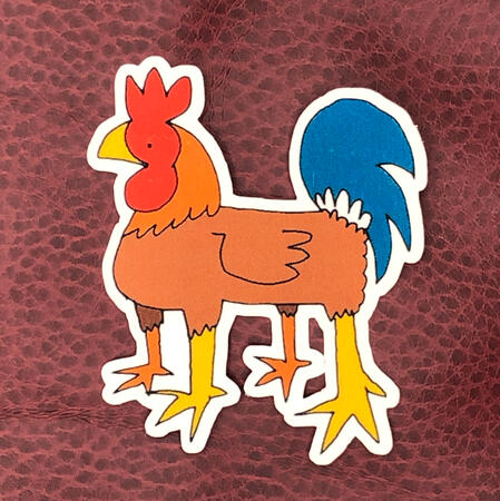 4 legged rooster 2x2in ($3 USD)