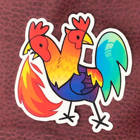 fire breathing hydra 2x2in ($3 USD)