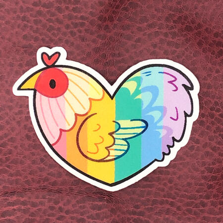 rainbow heart cochin 2x2in ($3 USD)